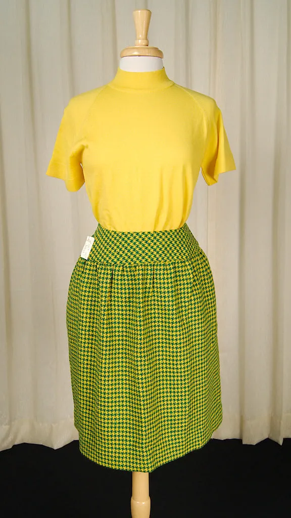 1960s Green & Yellow Skirt