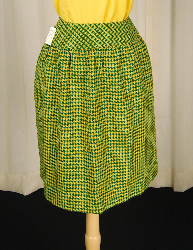 1960s Green & Yellow Skirt