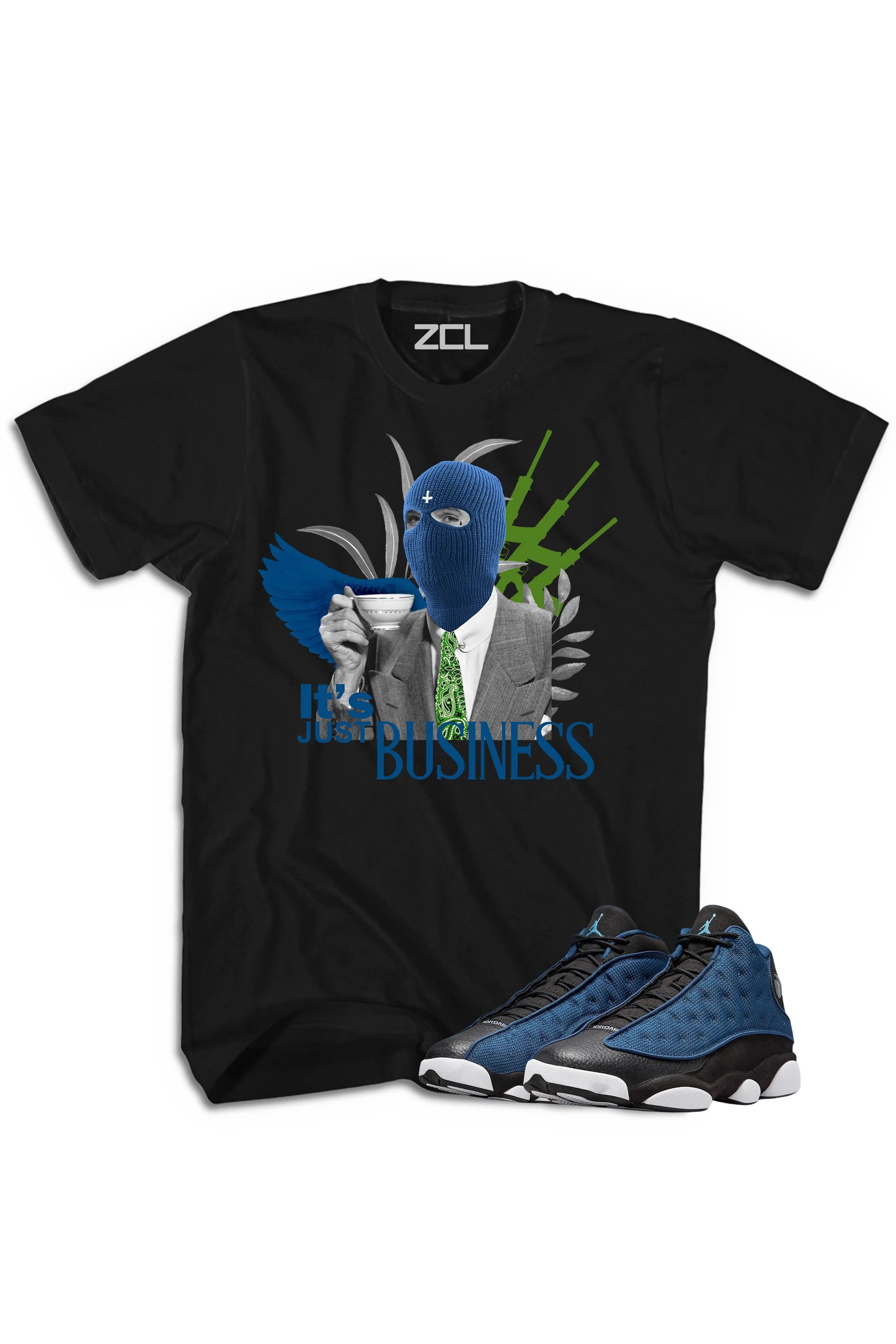 Air Jordan 13 "It's Just Business" Tee Brave Blue