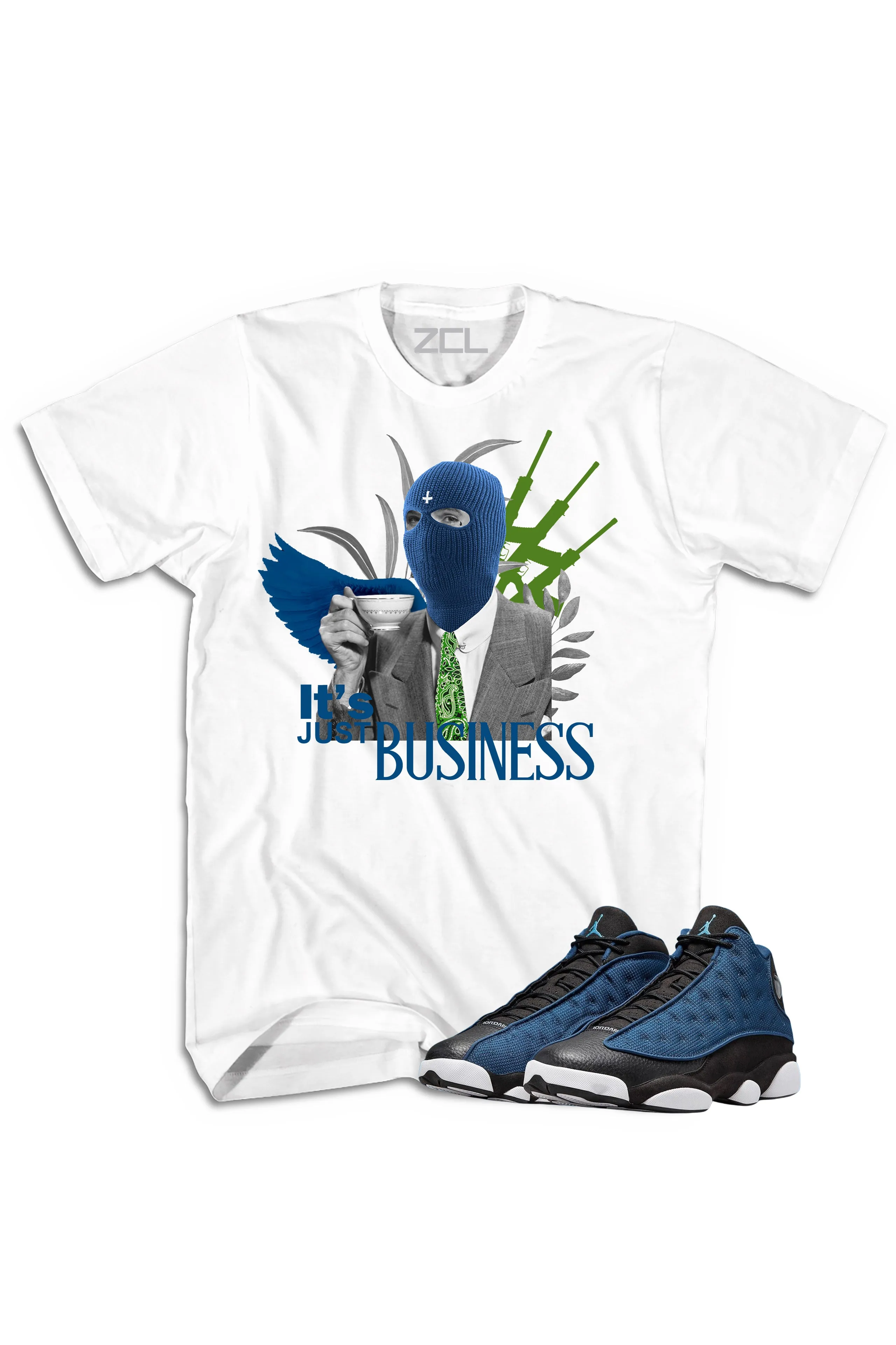 Air Jordan 13 "It's Just Business" Tee Brave Blue