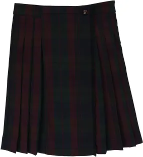 Analogie Burgundy Plaid Kilt Skirt