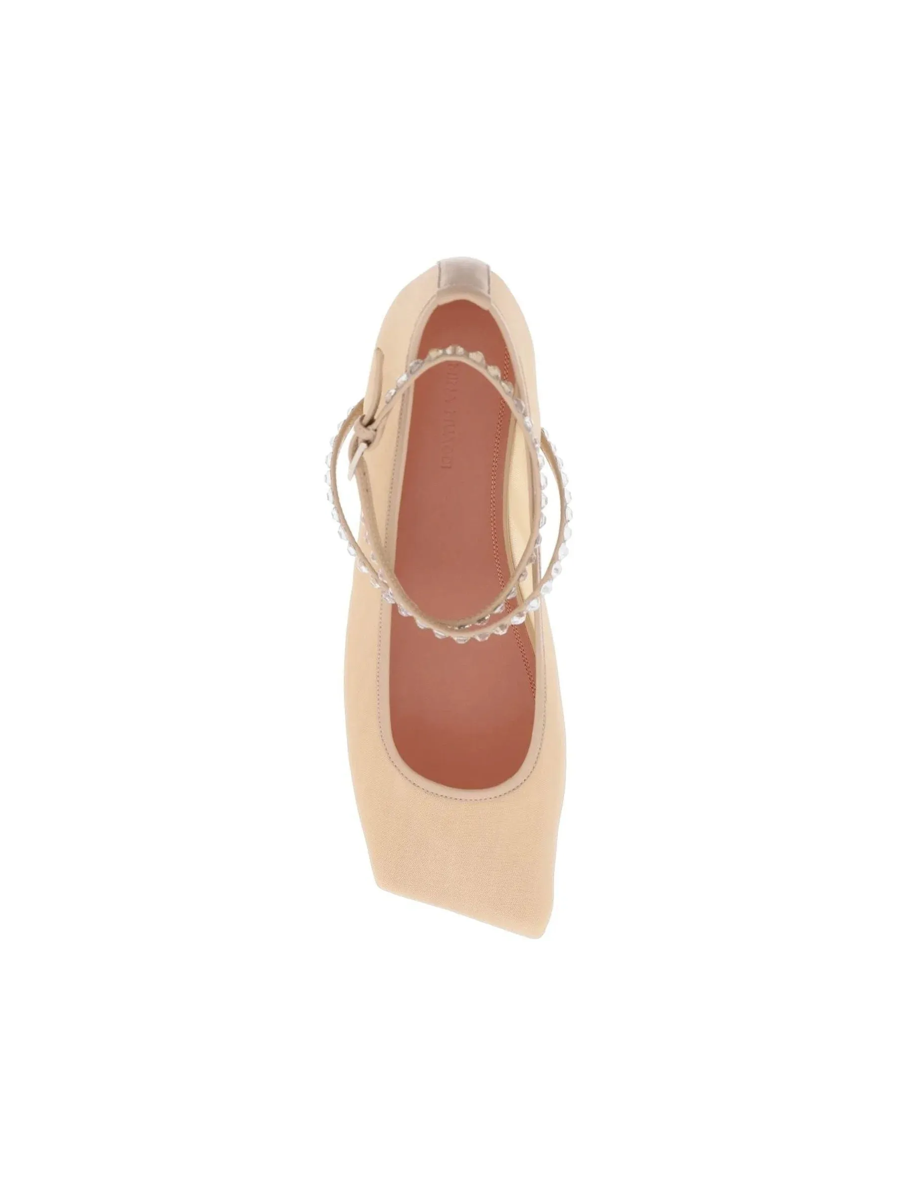 Ane Ballet Flats with Crystal Mesh