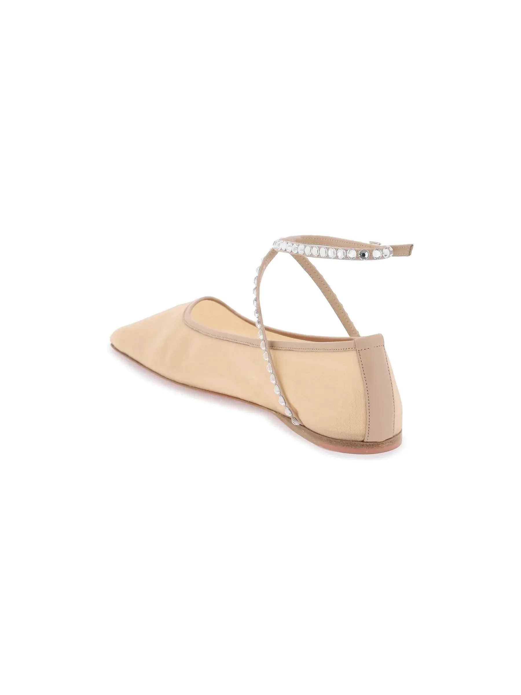 Ane Ballet Flats with Crystal Mesh