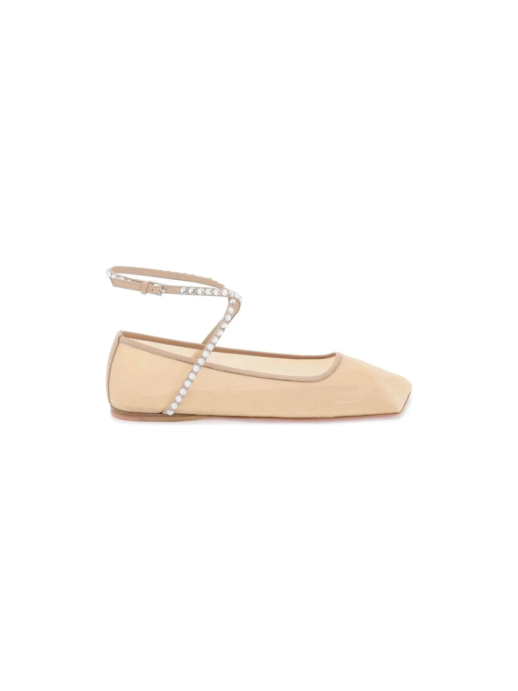 Ane Ballet Flats with Crystal Mesh