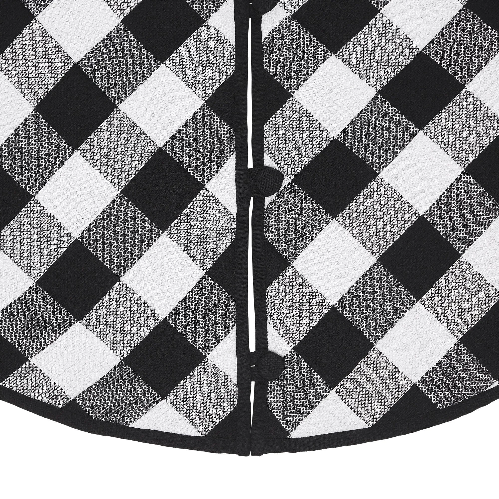 Annie Black Check Tree Skirt 48" VHC Brands