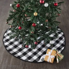 Annie Black Check Tree Skirt 48" VHC Brands