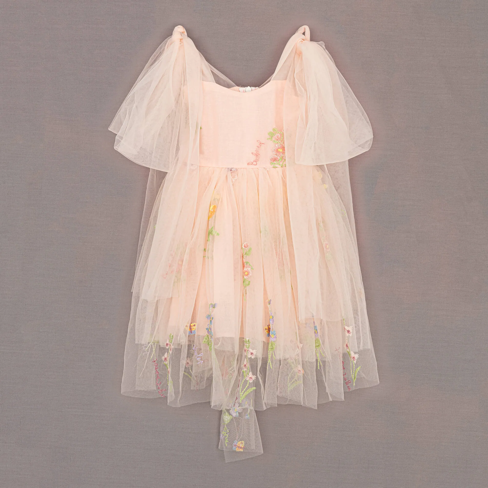 Baby Enchanted Angel Dress - Embroidered Pink