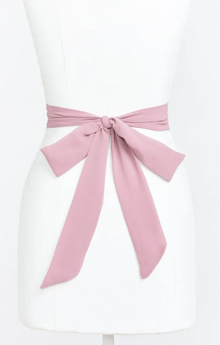 Bridesmaid Sash ~ Antique Rose Chiffon