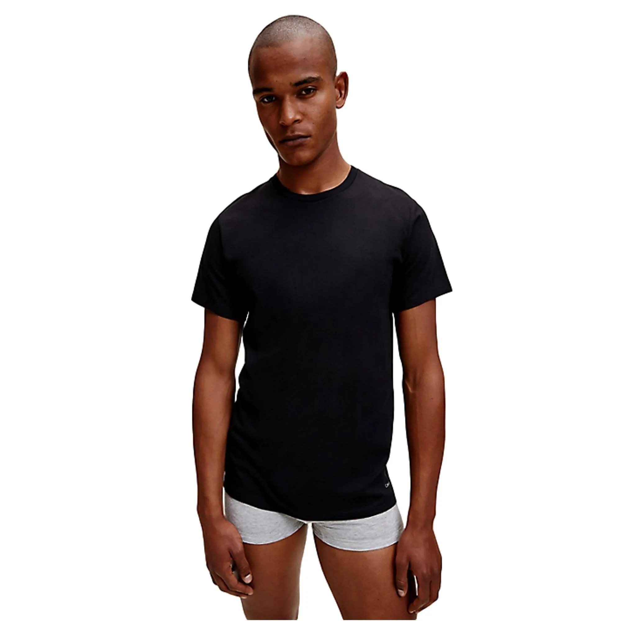 Calvin Klein Cotton Classics Crew Neck T-Shirt 3 Pack - Black