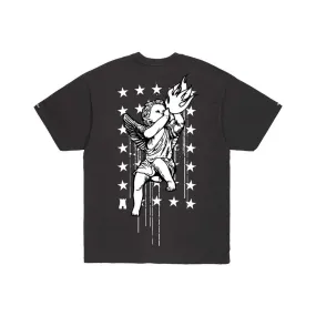 Crooks and Castles Stars Cherub Back Hit S/S T-shirt - Black