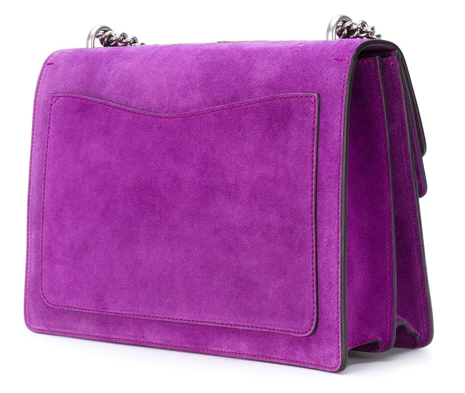 Dionysus Embroidered Shoulder Bag, Purple