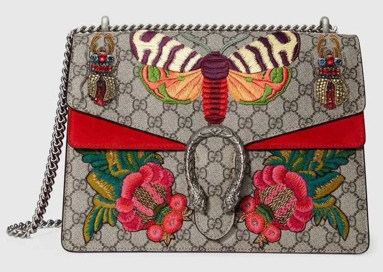 'Dionysus' Embroidered Shoulder Bag