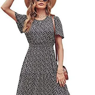 Floral Slim Waist Patchwork Women's Maxi Dresses Wholesale Womens Clothing N3823121400184