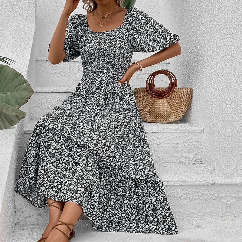 Floral Vintage Elegant Dress Wholesale Womens Clothing N3824022600080