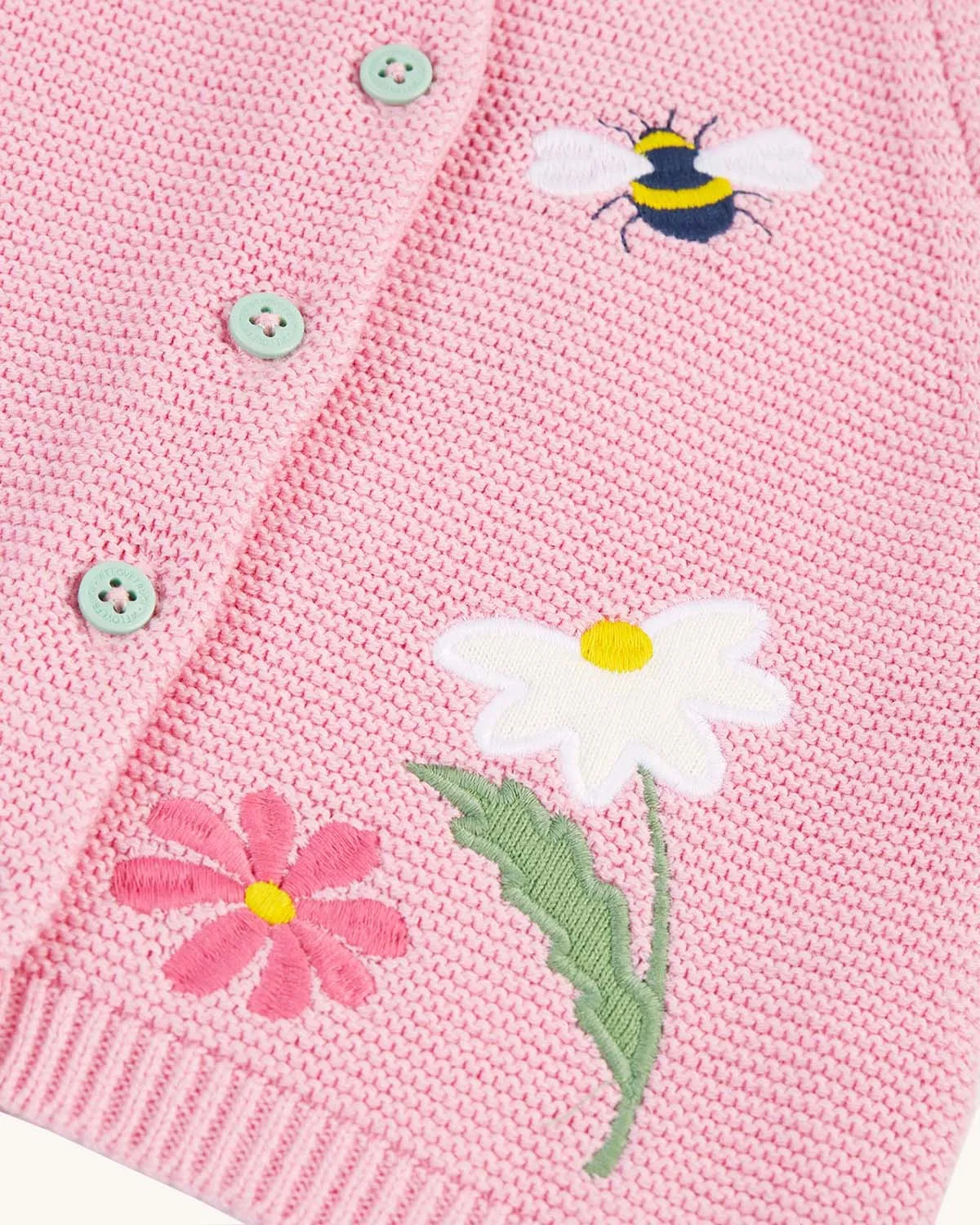 Frugi Colby Cardigan - Jellyfish / Rabbit