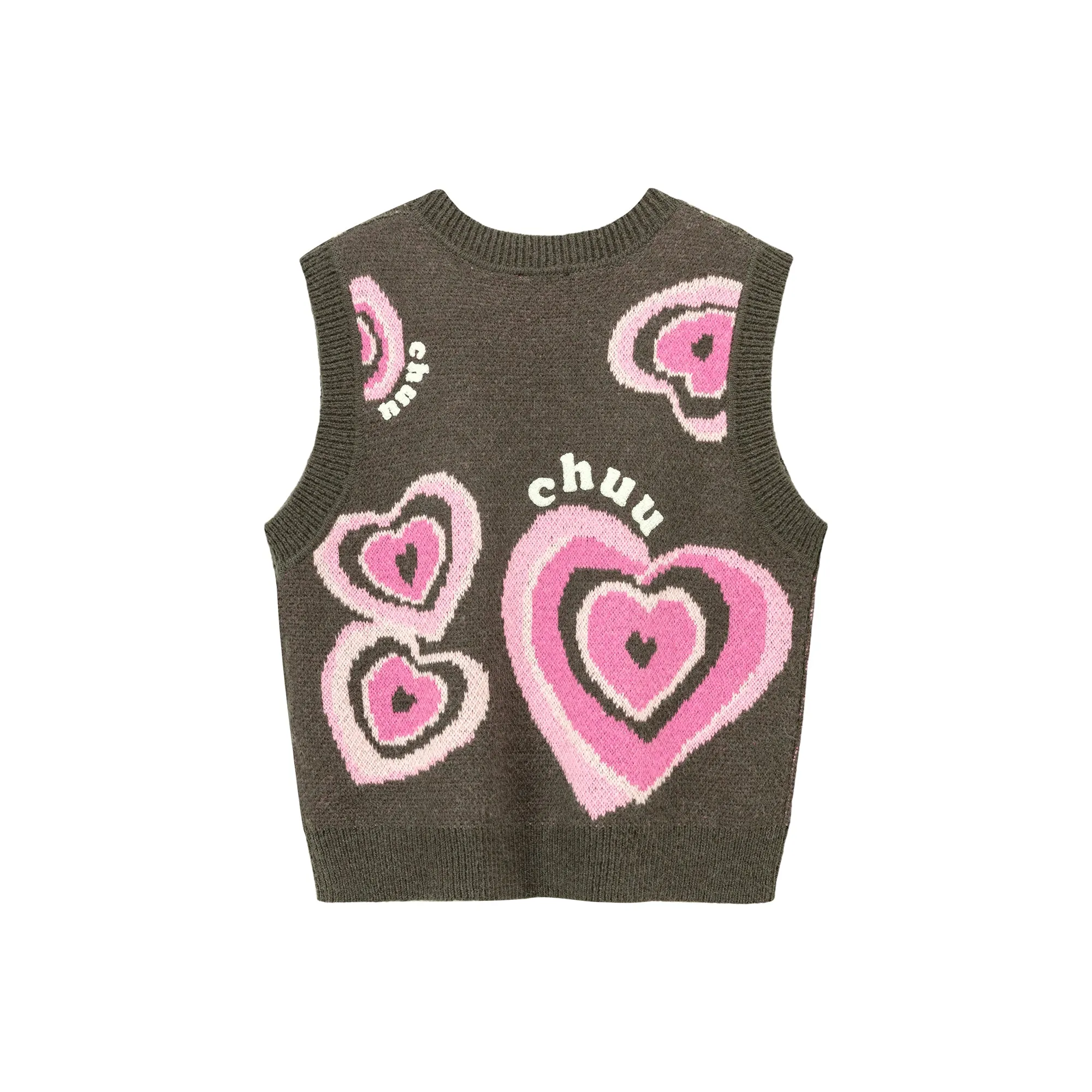 Heart Knit Sweater Vest