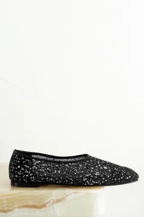 High throat ballet crystal ballet flats RRP £400