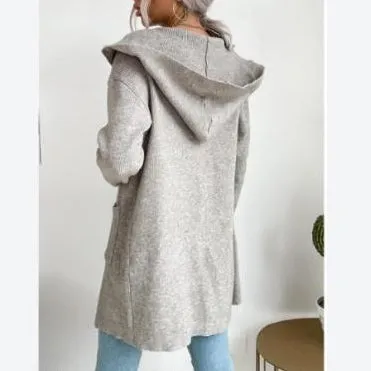 Hooded Knitted Sweater Cardigan Women Wholesale Jacket