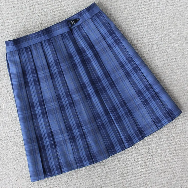 [Island Blue] JK vintage plaid uniform skirt