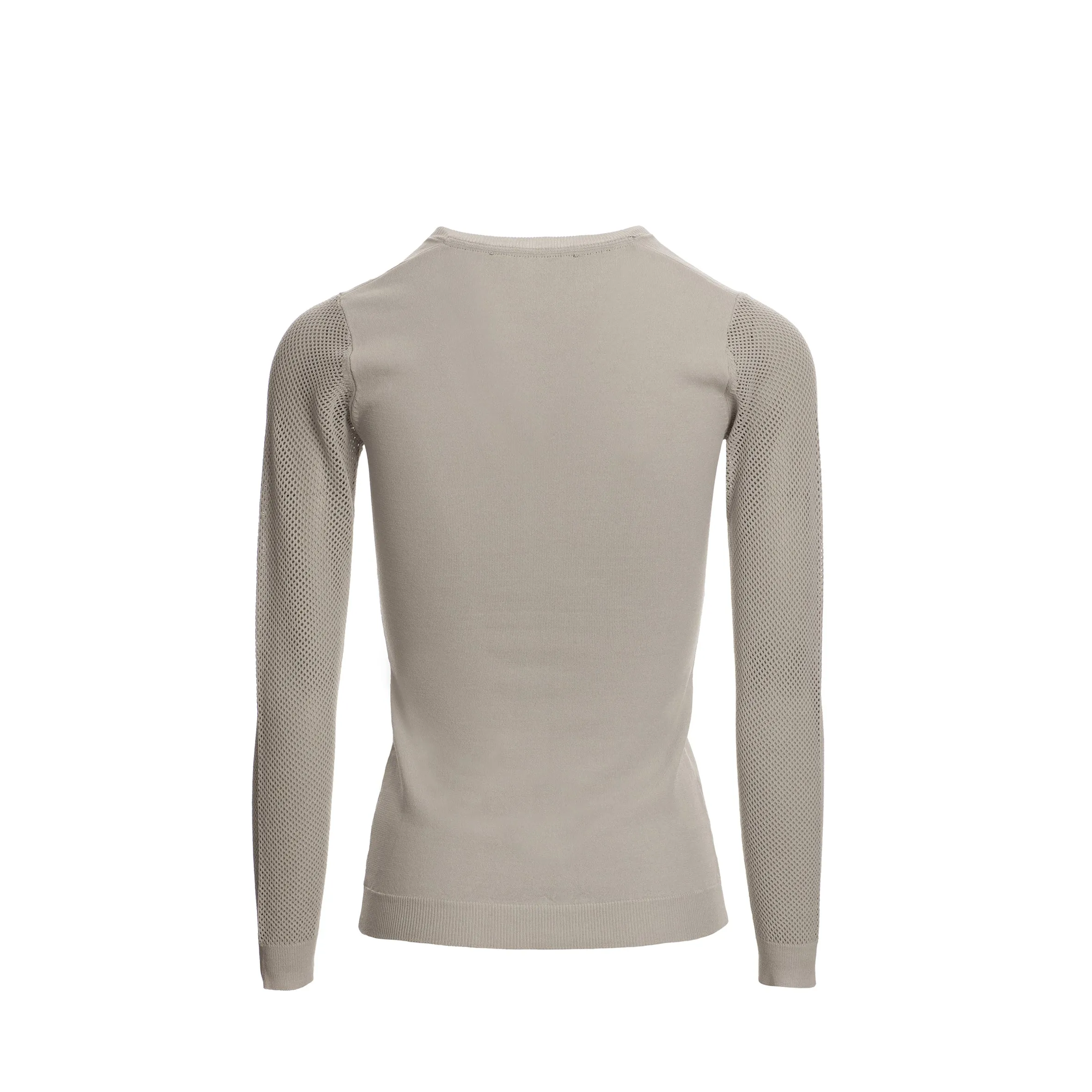 Ladies Sweater with Perforated Sleeves