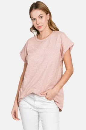 Light Mauve Plaid Short Sleeve T-Shirt