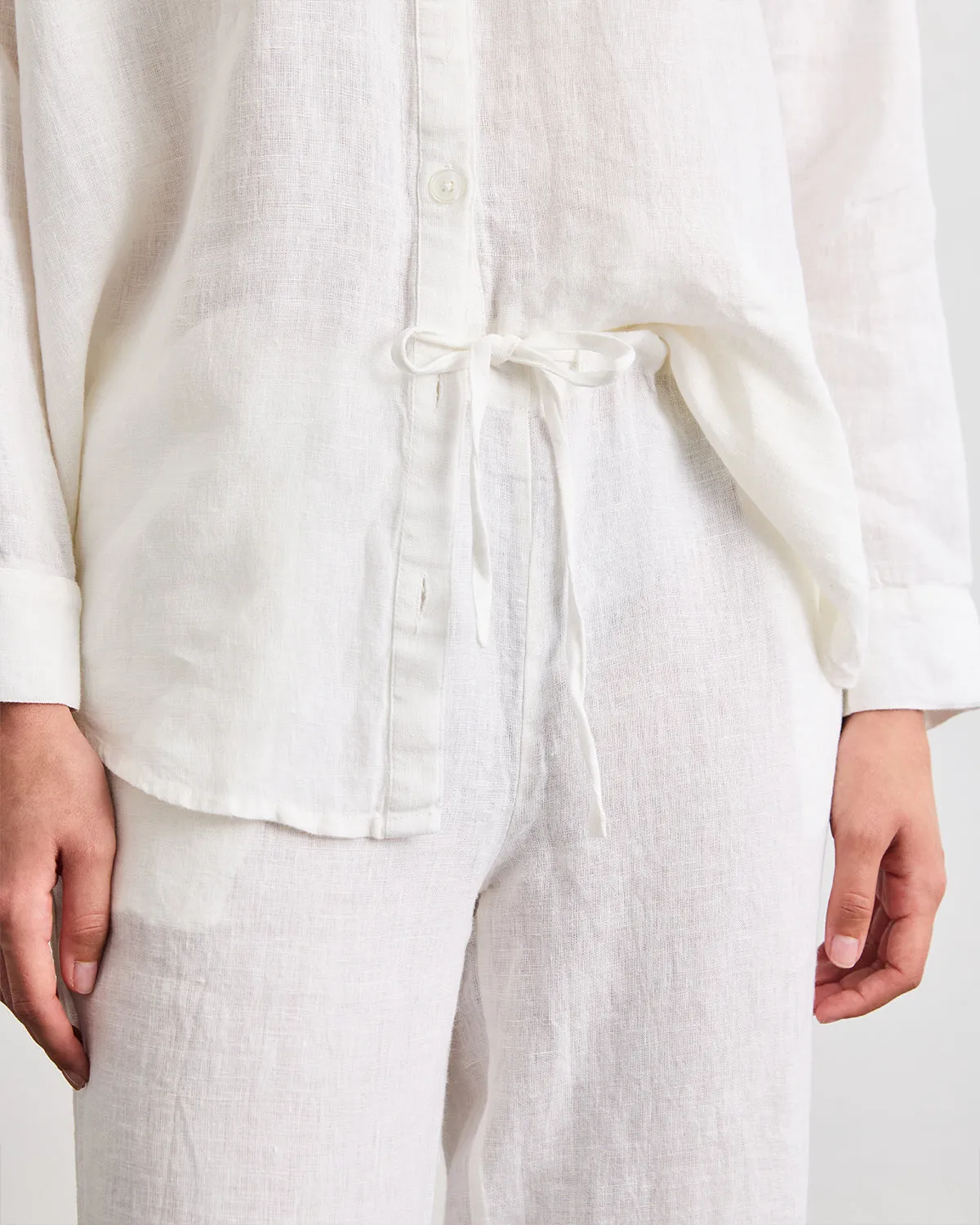 Lounge Linen Pants in White