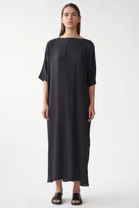 MAIA LONG DRESS - DARK NAVY - SILK GEORGETTE