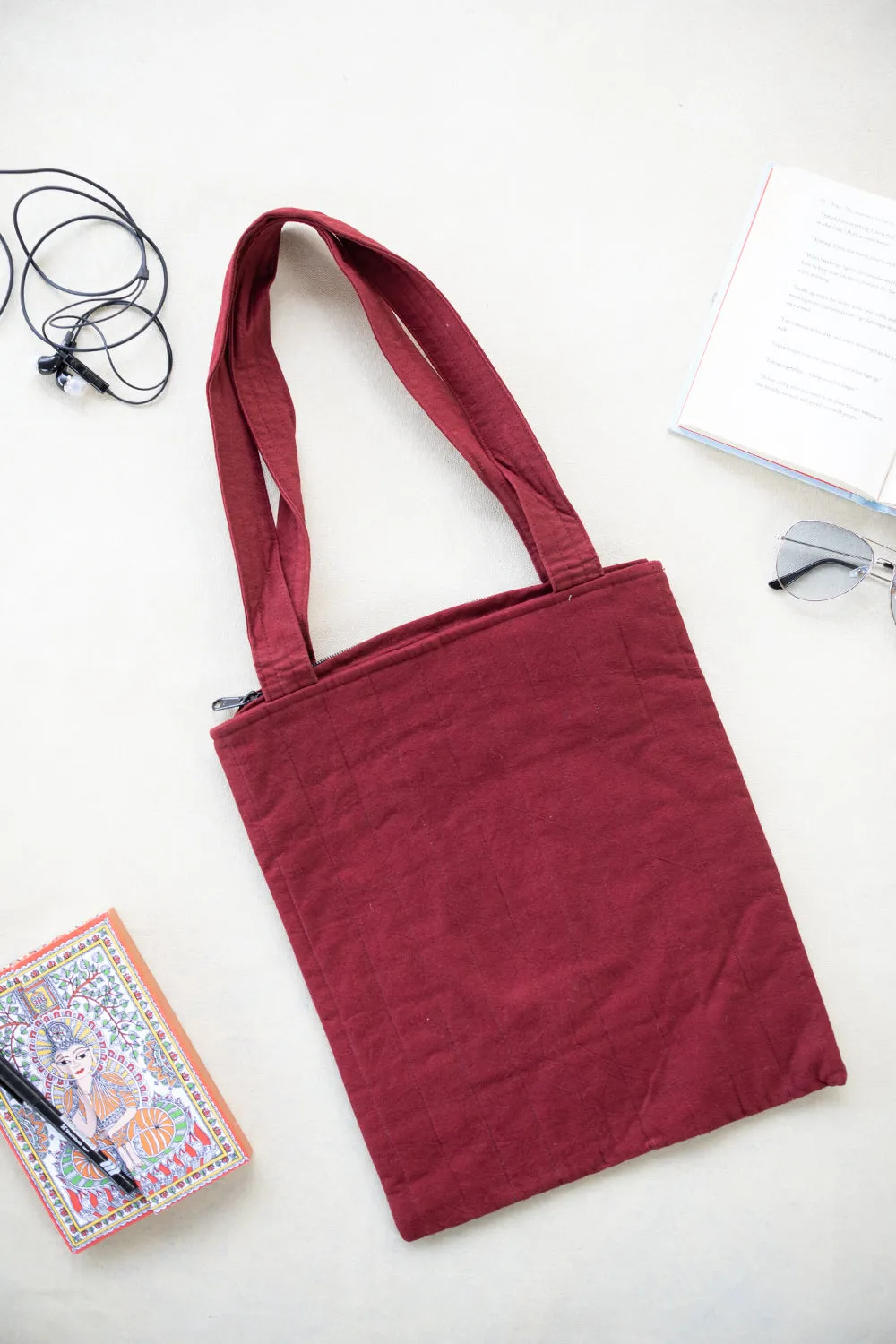 Maroon Kutch Embroidered Bag