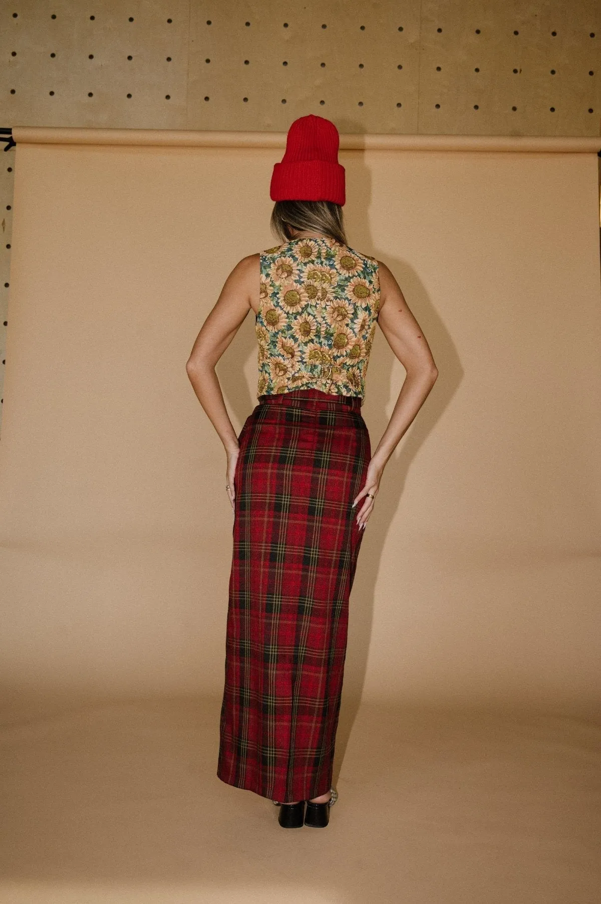 Mischief Maker Plaid Skirt in Red