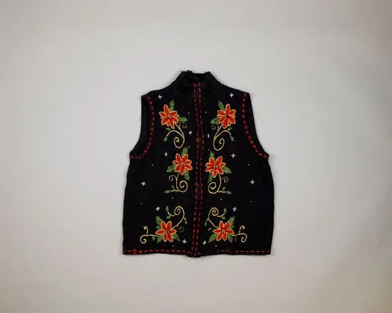 Nice Poinsettias-Small Christmas Sweater