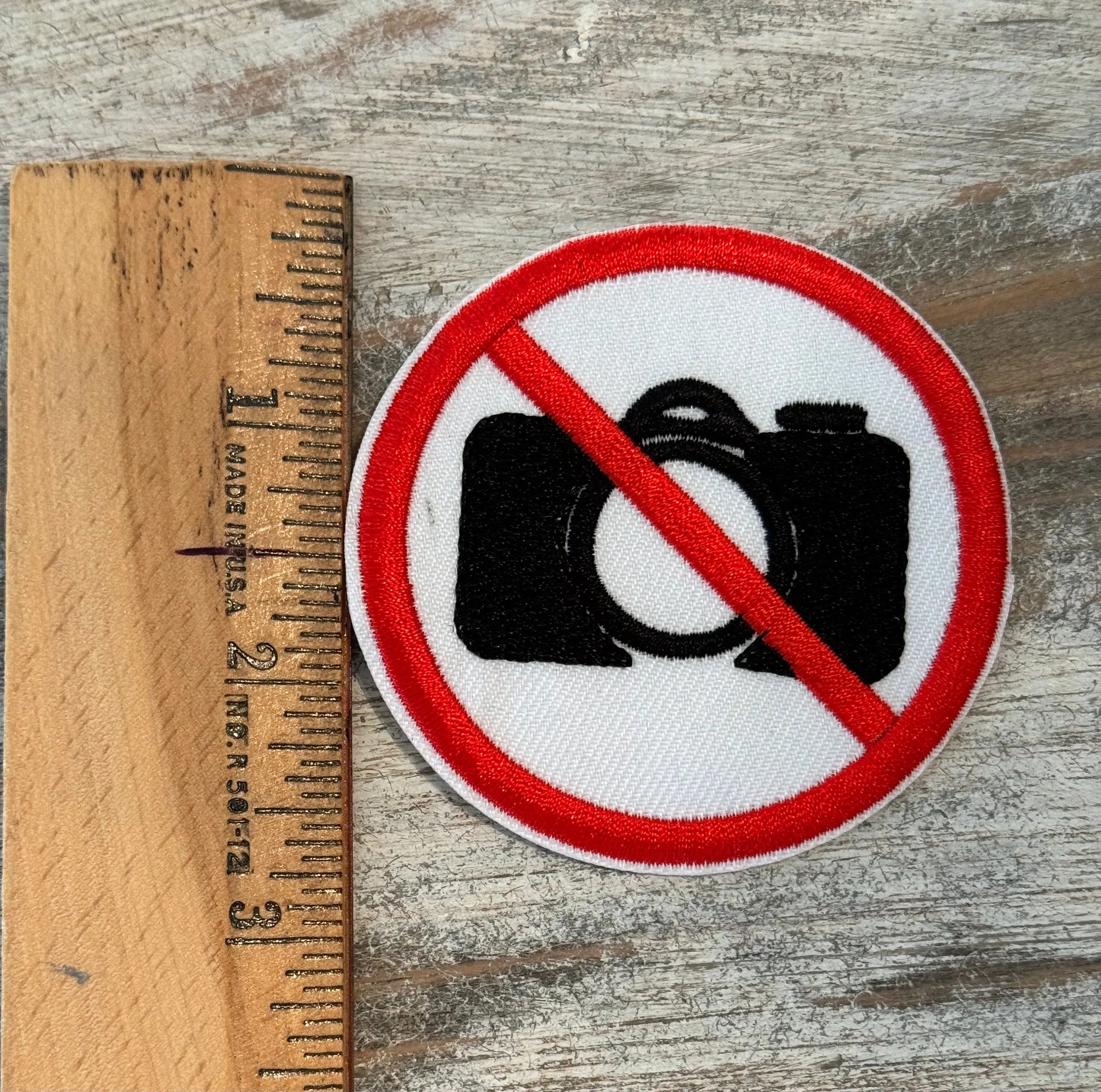 No Photos Iron On Patch