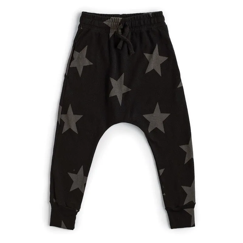 NUNUNU Light Star Baggy Pants Black