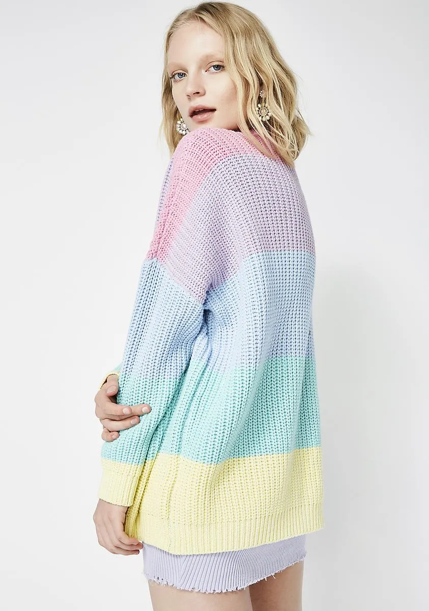 Pastel Rainbow Cardigan