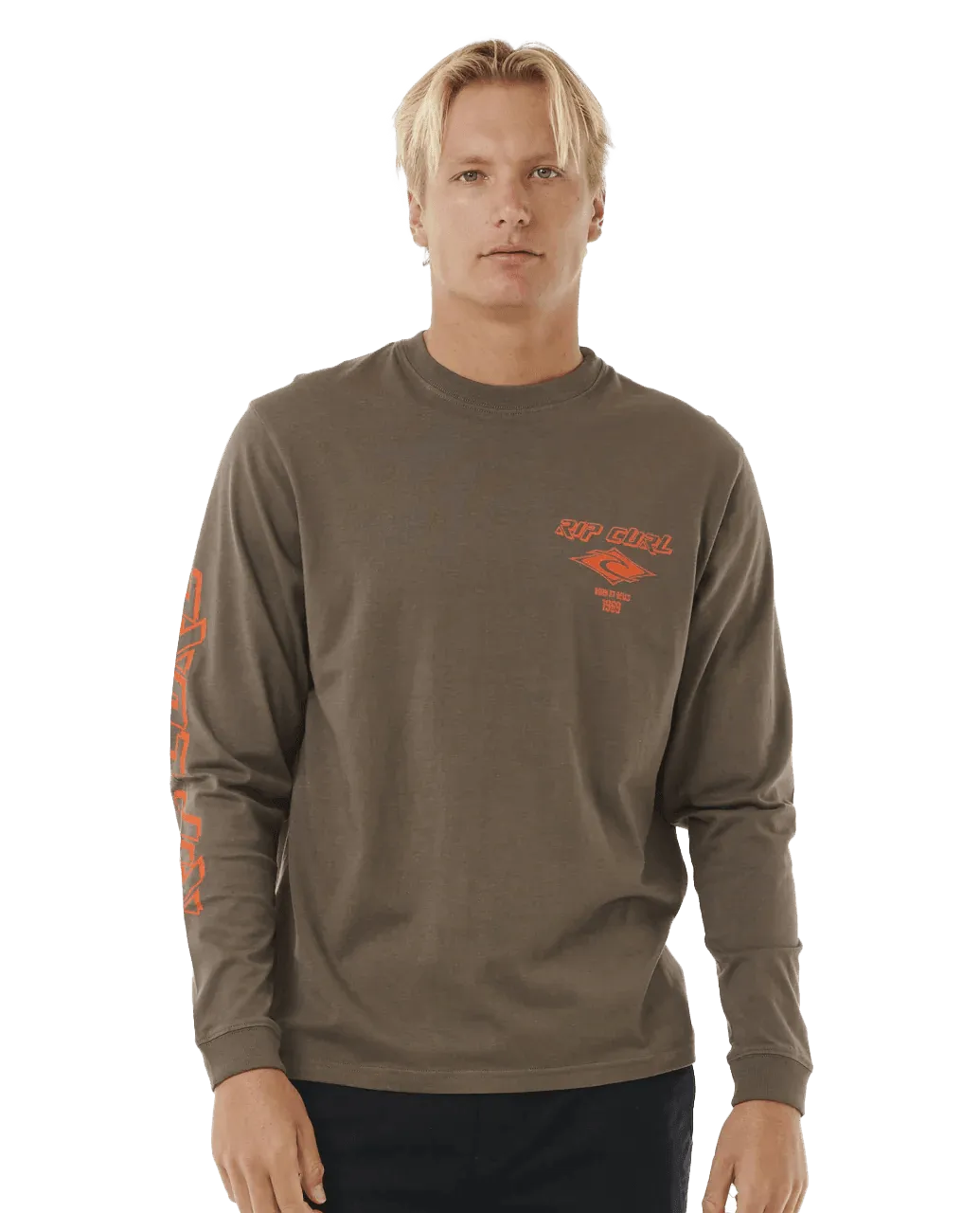 Rip Curl Fade Out Icon Long Sleeve Tee Rock