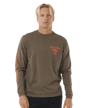 Rip Curl Fade Out Icon Long Sleeve Tee Rock