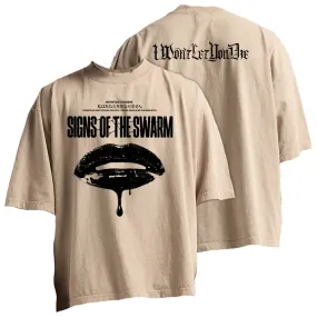 Signs of the Swarm "No God to Hear You Cry Drop-Shoulder" T-Shirt