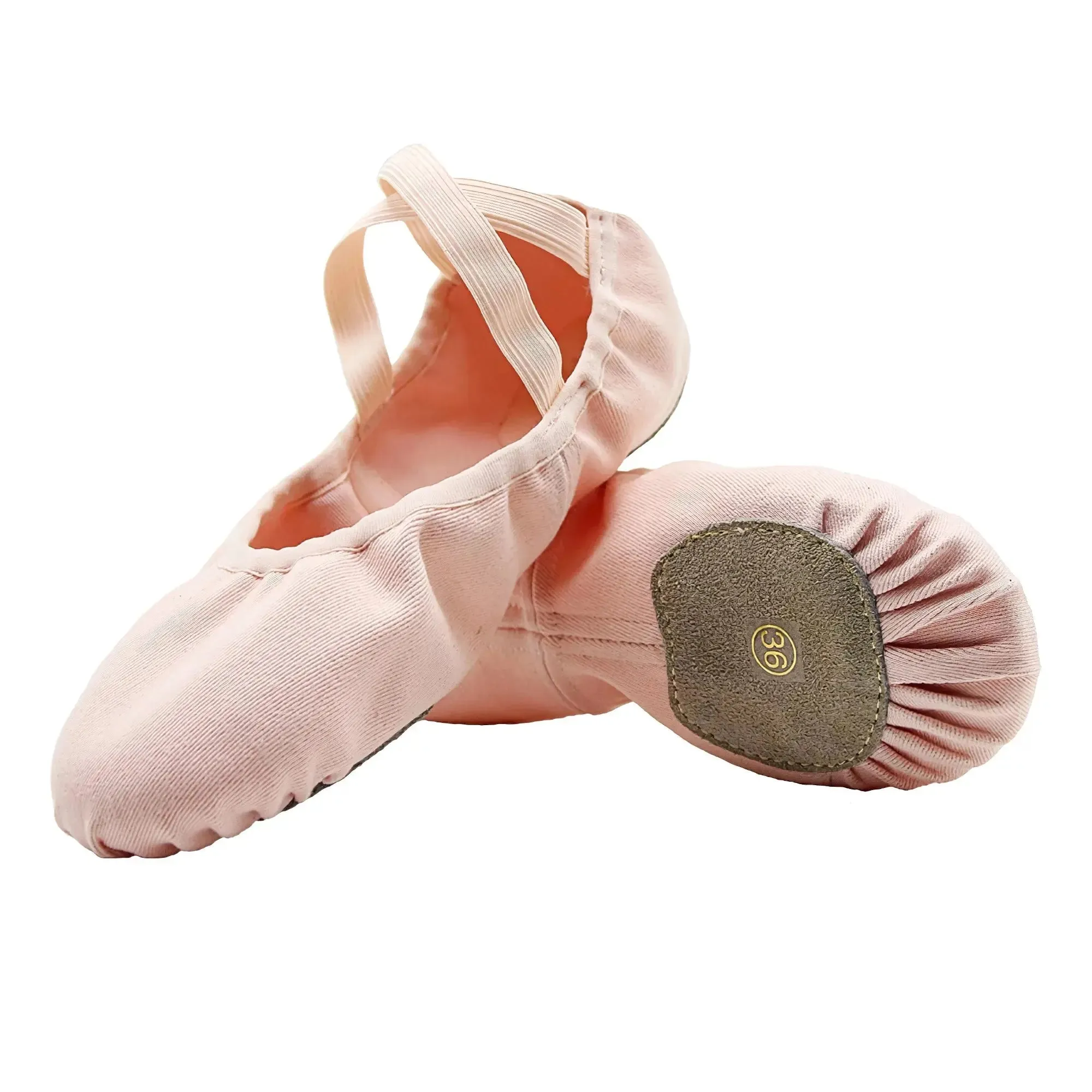 Stretch Canvas Split Sole Ballet Flats