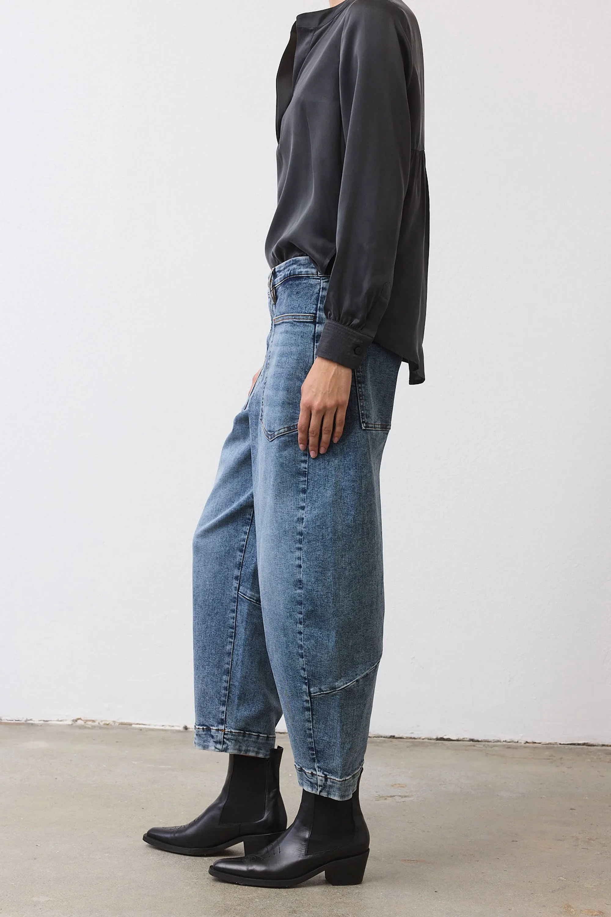 The Petite Slouchy Denim Pants