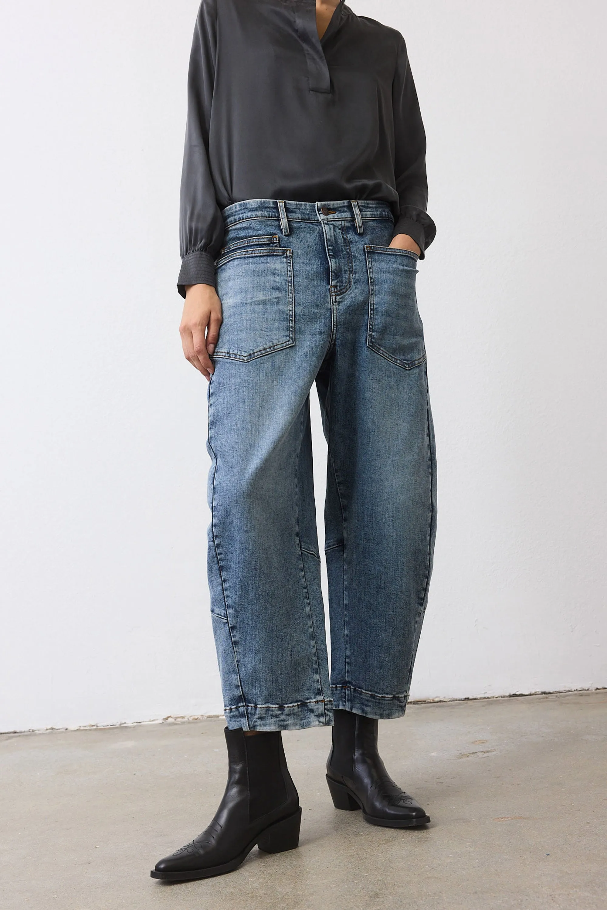 The Petite Slouchy Denim Pants