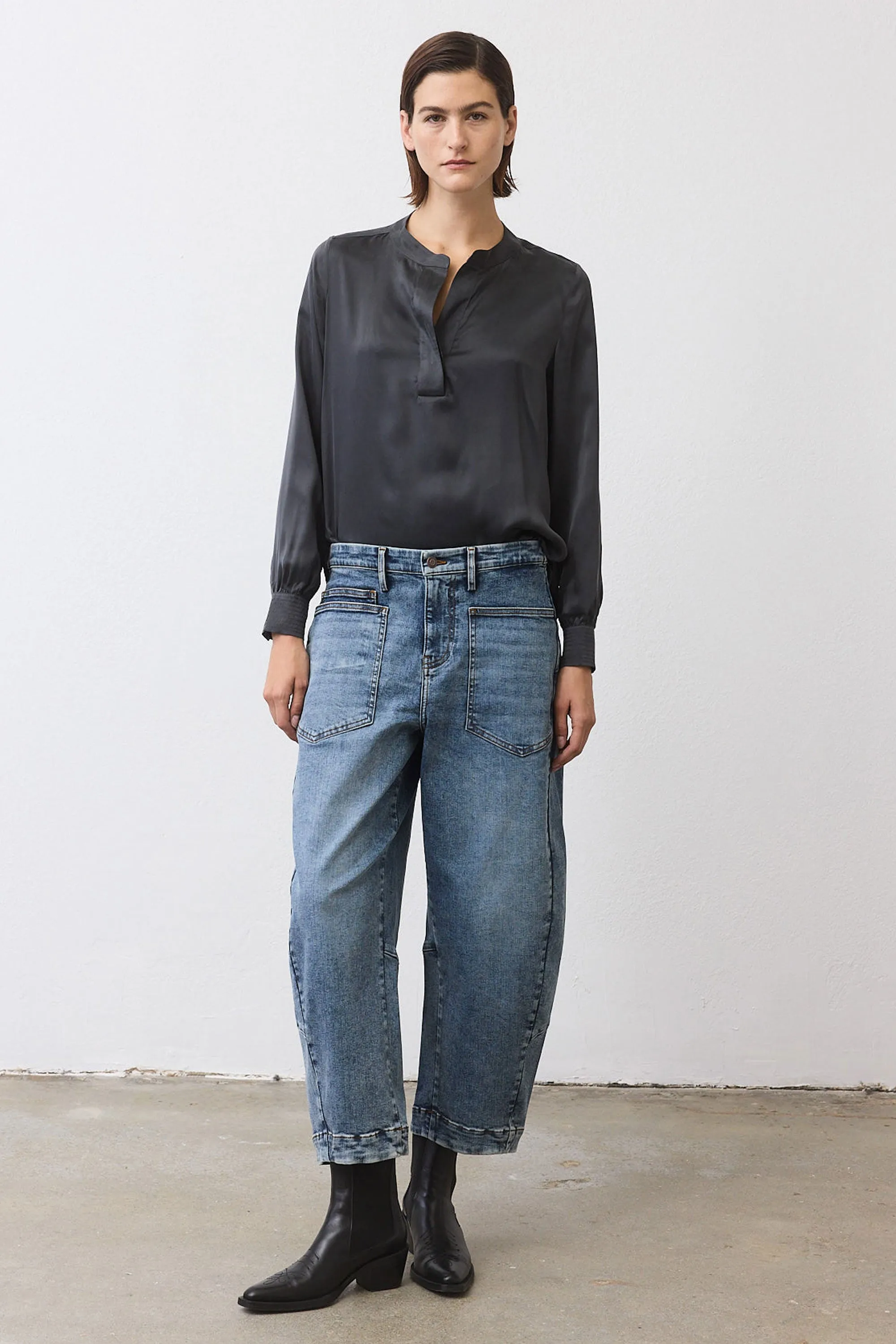 The Petite Slouchy Denim Pants