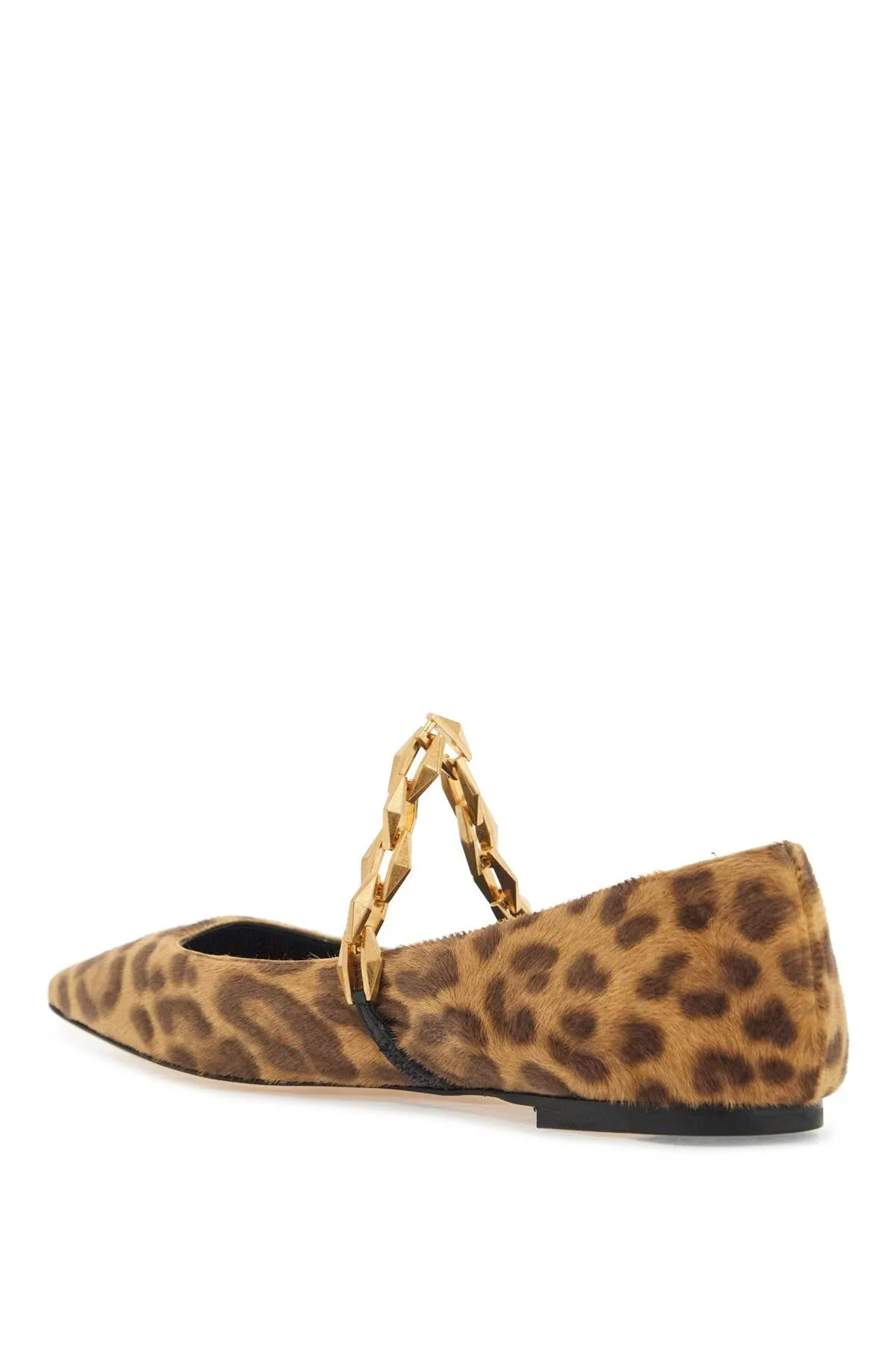 Tilda Leopard Print Leather Ballerinas