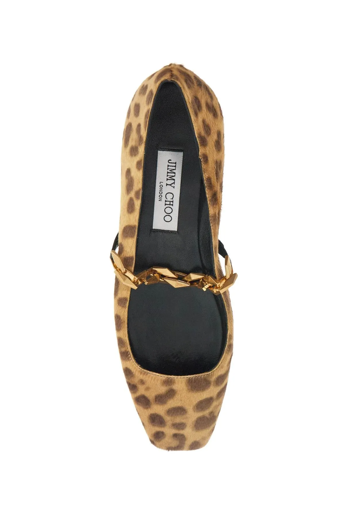 Tilda Leopard Print Leather Ballerinas