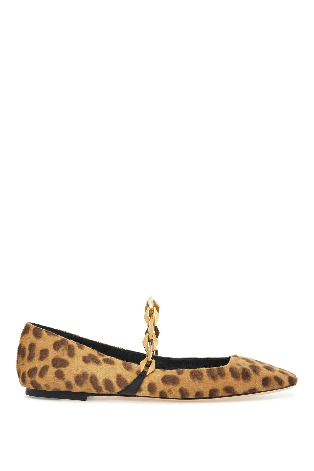 Tilda Leopard Print Leather Ballerinas