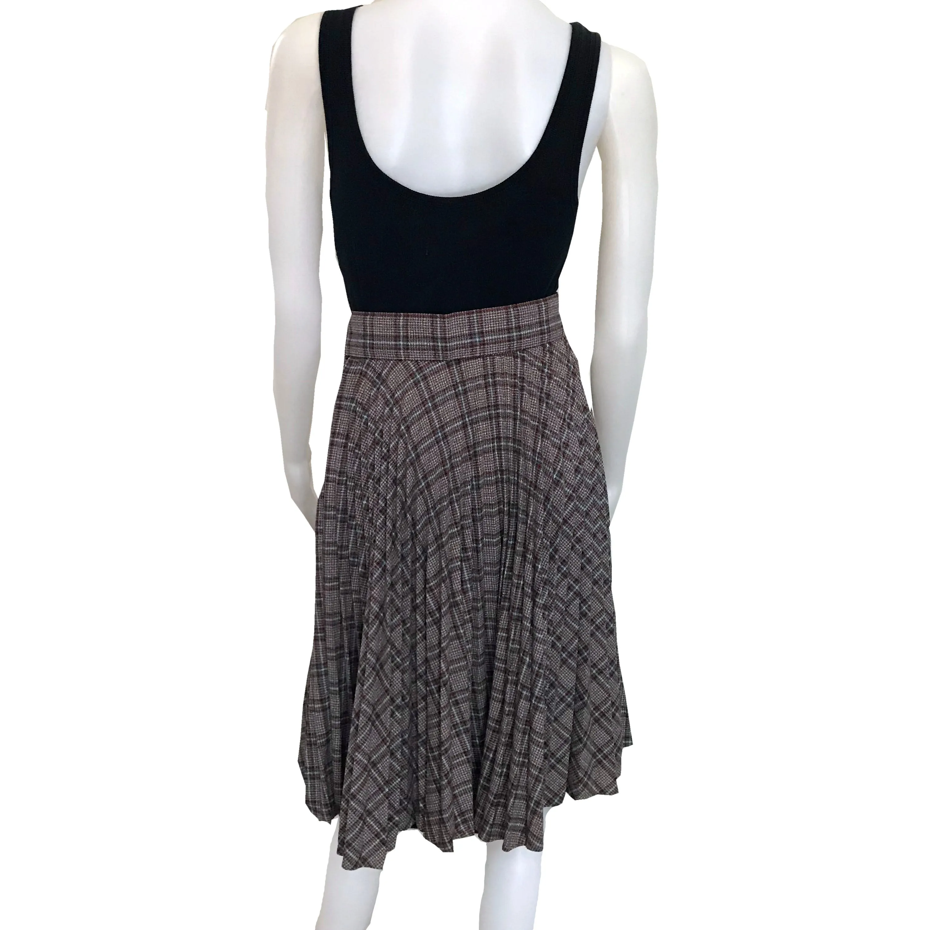 Vintage 1960s Peck & Peck Pleated Plaid Skirt