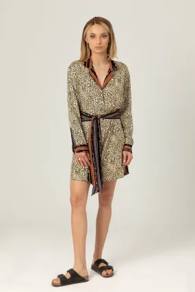 Vintage Shirt Dress | Cheetah Print