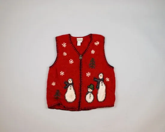 Wooly Snowmen-Small Christmas Sweater